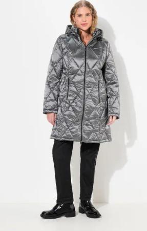 Damen HYPRAR Steppjacke Kapuze 2-Wege-Zipper Zipptaschen