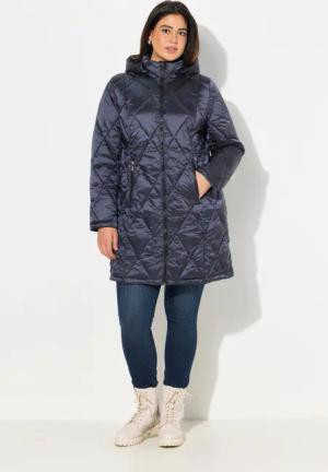 Damen HYPRAR Steppjacke Kapuze 2-Wege-Zipper Zipptaschen