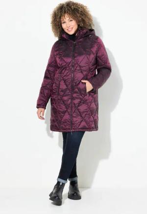 Damen HYPRAR Steppjacke Kapuze 2-Wege-Zipper Zipptaschen