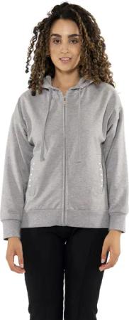 Damen-Kapuzenpullover mit durchgehendem Reißverschluss Pearl