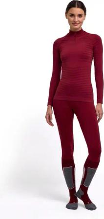 Damen Langarm-T-Shirt mit Reißverschlusskragen Falke Maximum Warm