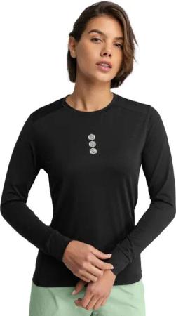 Damen Radsport langärmeliges gravel-t-shirt Alder Schwarz