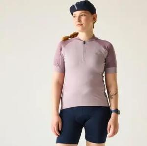 Damen-Radtrikot mit kurzem Ärmel und halbem Reißverschluss