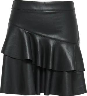 Damen-Rock Only Emma imitation cuir frill