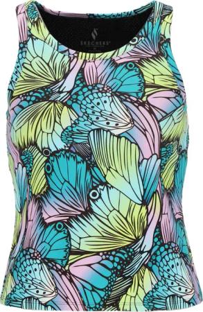 Damen SKECHERS GOWALK BUTTERFLY SHADOW SHELF BRA TANK Lila / Grün