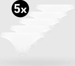 Damen Slip 5x Felisha Weiß
