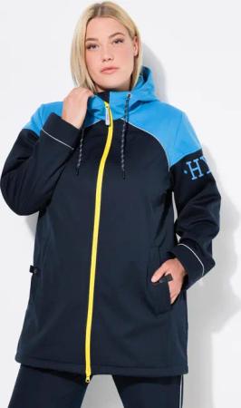Damen Softshell-Longjacke wasserabweisend 2-Wege-Zipper