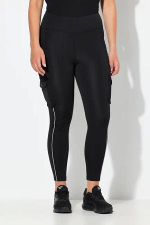 Damen Sport-Leggings Cargotaschen Powerstretch Reflektor