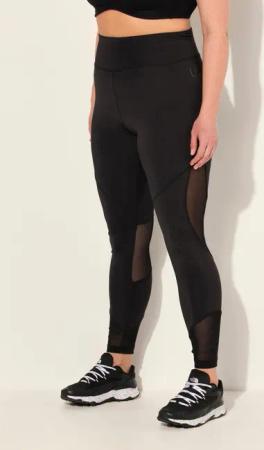 Damen Sport-Leggings Mesh-Einsätze Tasche recycelt