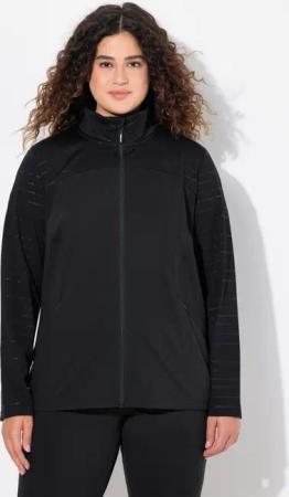 Damen Sweatjacke Powerstretch Stehkragen Reflektor