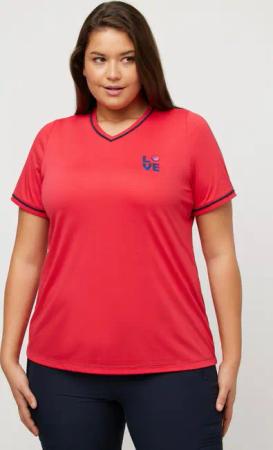 Damen T-Shirt Love V-Ausschnitt Halbarm antibakteriell