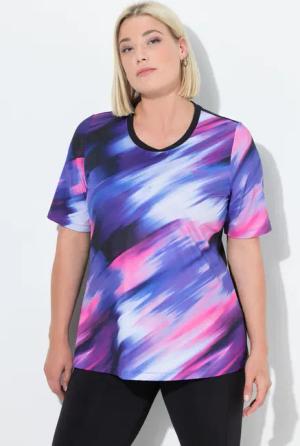 Damen T-Shirt Rücken-Cut-Out Rundhals Halbarm recycelt