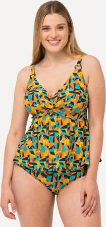 Damen Tankini abstrakter Druck Softcups recycelt
