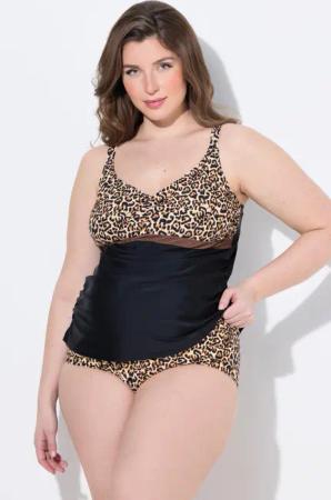 Damen Tankini-Oberteil ohne Softschalen Leo