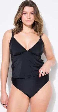 Damen Tankini-Top Gitter-Bordüre Softcups