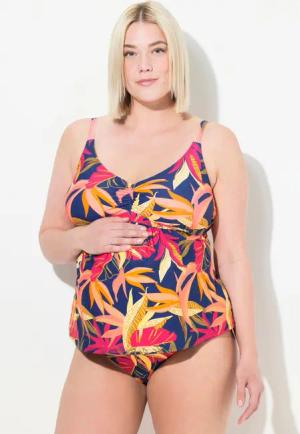 Damen Tankini Wald-Muster ohne Softcups recycelt