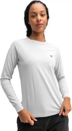 Damen Wandern langärmeliges wander-t-shirt für Ascend Grau