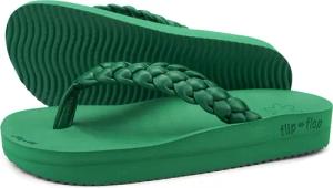 Damen wedgy*weave Zehentrenner Smaragdgrün