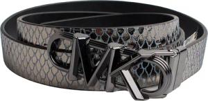 Damen Wende-Metall-Leder Dünner Gürtel 558992