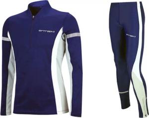 Damen Winter Fleece Thermolaufset (2-tlg.) Laufshirt Langarm + Laufhose Lang