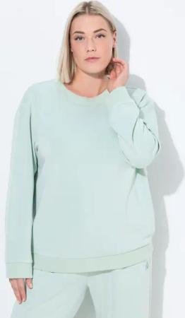 Damen Yoga-Sweater Boxy Cut-Out Stehkragen Langarm