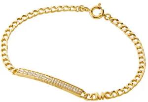 Damenarmband Statement Link, 925er Silber, vergoldet