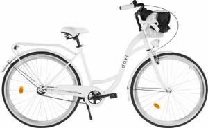 Damenfahrrad Davi Lila 28", 1 Gang, 155-180 cm, Weiß/Schwarz