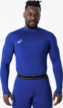 Damen/Herren Fußball Funktionsshirt langarm wärmend - Keepdry Club blau