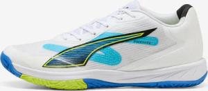 Damen/Herren Handballschuhe - Accelerate 4 Turbo weiß/blau/gelb/rot