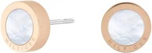 Damenohrstecker aus Edelstahl mit Perlmutt, IP Rosé