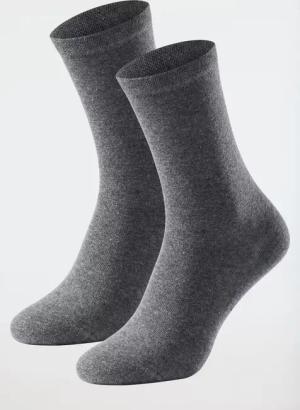 Damensocken 2er-Pack Organic Cotton schwarz - 95/5 35/38