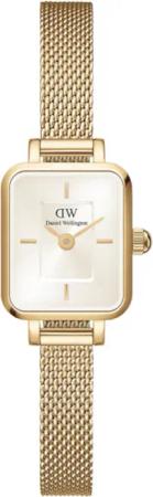 Daniel Wellington Uhr - Dw Combo Quadro Mini G Champagne  + Bracc Tennis G - Gr. unisize - in Gold - für Damen