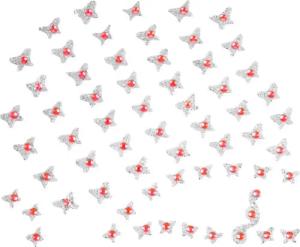 Das Kostümland Strass-Tattoo Glitzer Sticker für Gesicht und Haar, Rot - Selbs