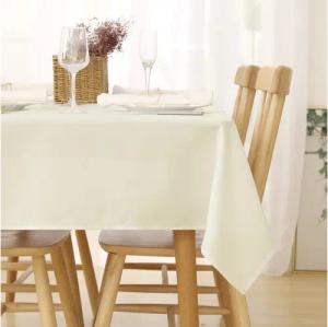 Deconovo Tischdecke Wasserabweisend Tischwäsche Lotuseffekt Tischtuch Leinenoptik (1er Set, 100 % Polyester), fleckabweisend Tischdecke pflegeleicht waschbar Table Cloth rechteckig