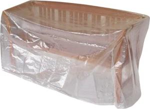DEGAMO Gartenmöbel-Schutzhülle (1-St), für Gartentisch/Gartenbank, Maße 160x75cm, PE transparent, reißfest