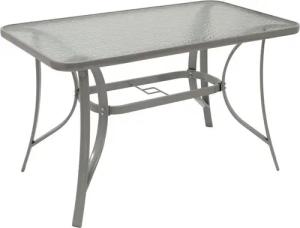 DEGAMO Gartentisch FLORENZ (1-St), 70x120cm, Gestell Metall silbergrau, Tischplatte Sicherheitsglas