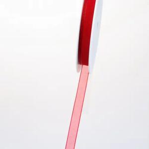 Deko AS Dekoband Organzaband mit Webkante - 10mm 50m col. 65 rot - 53736-10-50-65