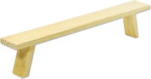 Dekohelden24 Schwibbogen Holz-Schwibbogenbank, ca. 60 x 7 x 10 cm, natur