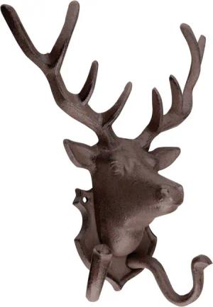 Dekowunder Garderobenhalter 2er Wandhaken Hirsch Gusseisen Vintage Haken Wandmontage Dekoration