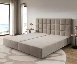 DELIFE Bettgestell Dream-Fine, Mikrofaser Beige 200x200 cm