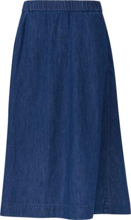Denimrock in Midi-Länge mit Eingrifftaschen