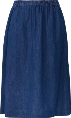 Denimrock in Midi-Länge mit Eingrifftaschen