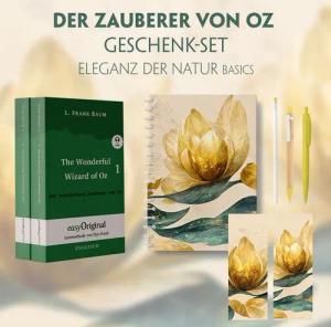 Der Zauberer von Oz Geschenkset - 2 Bücher (mit Audio-Online) + Eleganz der Natur Schreibset Basics