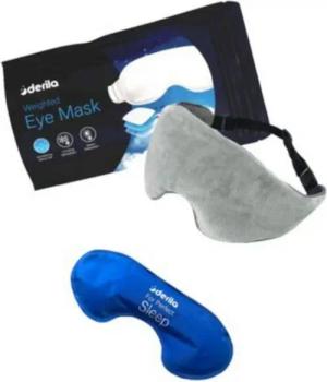 Derila Schlafmaske 3in1 Augenmaske mit Kühlpad für besseren Schlaf, Kältekompresse und Warme Kompresse. Schlafen Sie schneller ein. Weicher Bambus-Baumwollbezug + multifunktionaler Innenbeutel. Innenbeutel einfrierbar. für einen perfekten Schlaf., 2-tlg.,