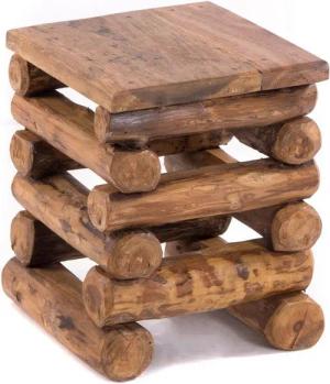 DESIGN DELIGHTS Hocker HOCKER "BLOCK 38", 30x30x39cm (BxTxH), Altholz Holz massiv, Sitzhock