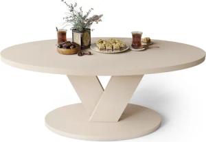 designimpex Couchtisch Design Couchtisch Lova oval Wohnzimmertisch ovaler Tisch Sofatisch, Funktionstisch, Wohnzimmertisch, Tisch, Esstisch, Sofatisch, Rollen