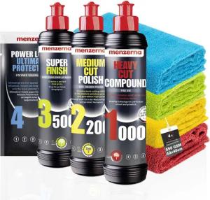 detailmate Menzerna Autopolitur Set - Ceramic Spray - Mikrofasertücher - Politur Autopolitur (Set, Autopolitur Set), Politur + Mikrofasertücher + Ceramic Spray