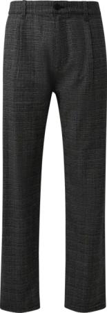 Detroit: Weiche Chinohose aus Baumwollstretch mit Bundfalten