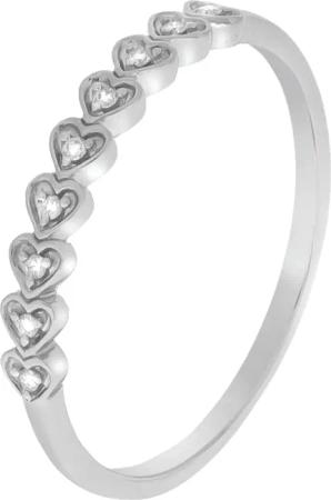 Diamonds by Ellen K. Ring 375/- Weißgold Brillant 0,04ct.