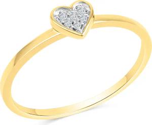 Diamonds by Ellen K. Ring Gold 585 zweifarbig Herz-Motiv mit Brillanten 0,025ct.